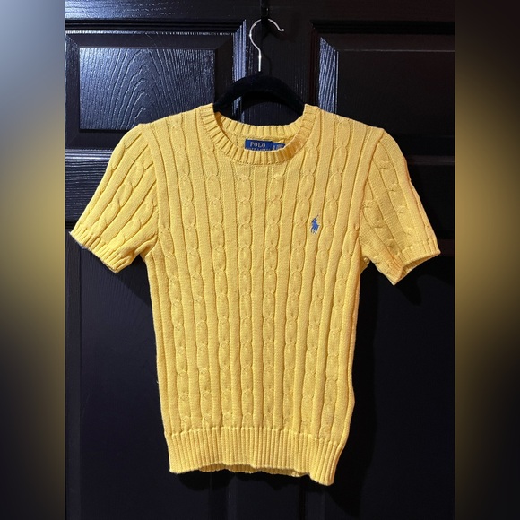 NEW Polo Ralph Lauren 100% Cotton Short Sleeve Cable Knit Sweater NWOT - Picture 1 of 6